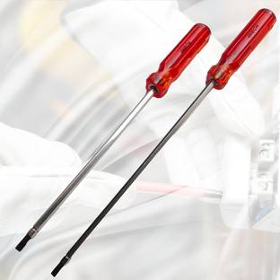 TOM Hardened and Tempered Chrome Vanadium 2-in-1 (250mm+300mm x 6mm) 10 Inch+12 Inch Standard Screwdriver Set