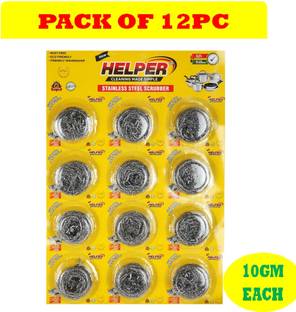 HELPER STEEL SCRUBBER 10GM -12PC Stainless Steel Scrub