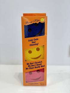 KITCHENBIZ Cleaning Sponge & Dish Scrubber Kitchen Scouring Scratch Free. Scrub Sponge