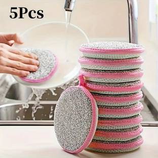 Pamidhar 4 in 1 Double-Sided Multipurpose Microfiber Cloths, Non-Scratch Wire Dishcloth Stainless Steel Scrub, Scrub Pad, Sponge Wipe, Scrub Sponge