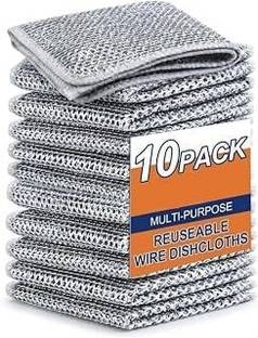 Prime Creation Non-Scratch Wire Dishcloth Multipurpose Wire Dishwashing Rags for Wet and Dry Stainless Steel Scrub