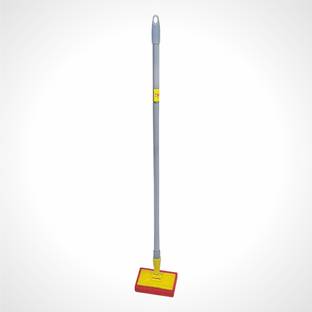 HIC Scrubber Brush with Rod for Washing and Scrubbing Floor/Tile/Corner Scrub Pad, Scrub Pad