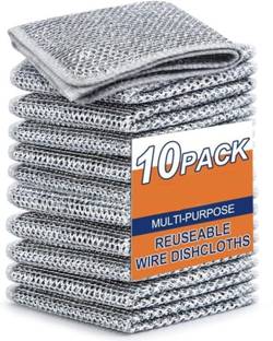 alkorez Non-Scratch Wire Dish Wash Cloth Multipurpose Wire Dishwashing Rags Wet and Dry Wet and Dry Steel Cleaning Cloth