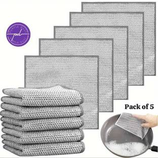 Purple Dust Purple Dust Non-Scratch Dishwashing cloth, Cleaning Scrubber Pack of 5 Scrub Pad