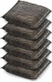 poksi sponge scrubber with steel mesh( pack of 6) Scrub Pad