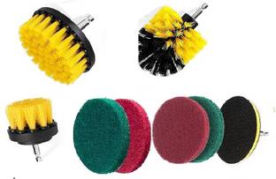 NIRMATSARAY 8Pcs Power Drill Scrubber Brush Set Drill Brush Attachment Scrub Pad, Scrub Sponge