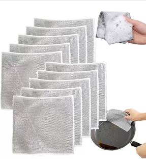 RadhaTex Pack of 24 Double-Sided Non-Scratch Dish Wash Mesh Wire Cloth for Kitchenx24.01 Dishwash Bar