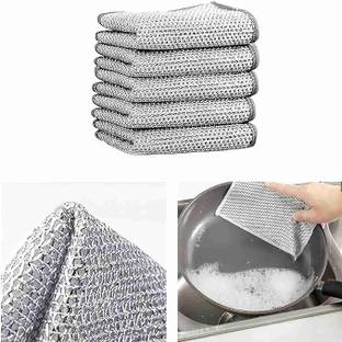 DR.GADGET Multipurpose Wire Dishwashing Rags, Stainless Steel Scrubber Detergent Bar