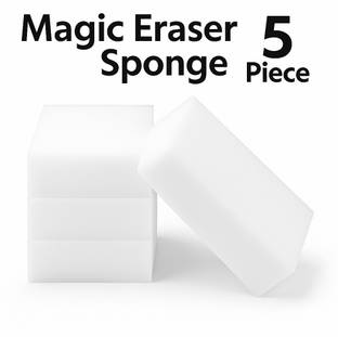 VAXIMEL ENTERPRISE Clean Magic Eraser Cuboid Wall Stain Lime (Pack of 5) Scrub Sponge