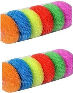 Swarna plastic scrubber for clean nonstick and all type of utencil set of (12) Scrub Sponge