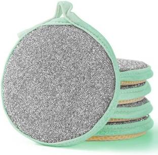MDV TRADERS 2 in 1 Sponge Dish Scrubber | Double Side Scrubber Scrub Pad ( Pack of 5) Scrub Pad