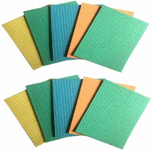 ASHIRWAD Cellulose highly absorbent Cleaning Sponge Wipe Set - 10 Pcs Sponge Wipe