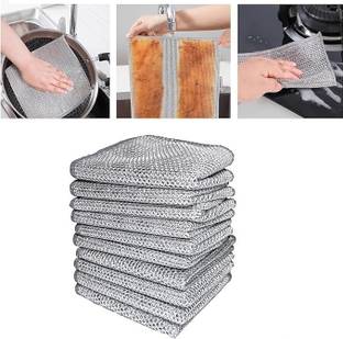 kroywen Wire Dishwashing cloth,Cleaning Scrubber Scrub Pad for Kitchen Washer Steel Rag Scrub Pad