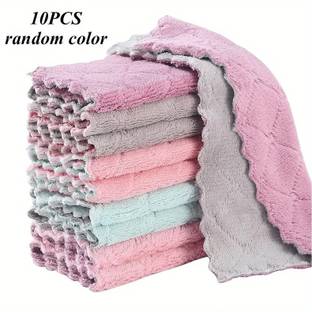 HSR Kitchen Dish Cleaning Microfiber Wipes Magic Oil Resistant Cleaning Cloth(10) Sponge Wipe