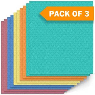 PILONG Sponge Wipes for Kitchen & Home Cleaning, Biodegradable, Super Absorbent Scrub Pad, Scrub Sponge, Sponge Wipe