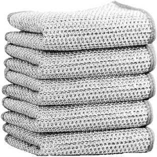 JAHAN Dish Scrubber Double-Layer Steel Wire Dish Washing Cloth , Cleaning Cloth for Cookware, Sinks Stainless Steel Scrub, Scrub Pad