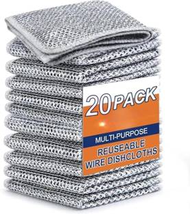 VEWIKZY Non-Scratch Dish Wash Cloth, Steel Wire Dish Cloth Scrub Pad