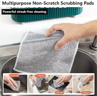 kroywen Multipurpose Wire Dishwashing Rags for Wet and Dry Stainless Steel Scrubber Stainless Steel Scrub