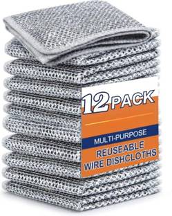MINTEX Multipurpose Non-Scratch Wire Dishwashing Rags for Wet and Dry Scrubber Stainless Steel Scrub