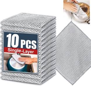 HurryShoppy Non Scratch Dish Wash Cloth for Kitchen Washing Cleaning Cloths Scrubber Scrub Pad