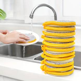 Pamidhar 7 in 1 Double-Sided Multipurpose Microfiber Cloths, Non-Scratch Wire Dishcloth Stainless Steel Scrub, Scrub Pad, Sponge Wipe, Scrub Sponge