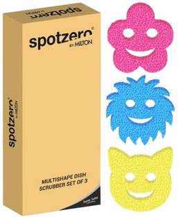 Spotzero by Milton Scratch-Free Multishape Dish Scrubber Polymer Foam Stain Kitchen Sponge Set of 3 Scrub Sponge