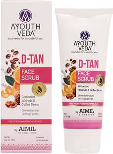 Ayouthveda D-Tan Face Scrub With Grounded Walnuts Scrub