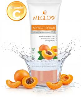 meglow Apricot Face Scrub with Natural Extracts for Smooth Skin | Clears Blackheads Scrub