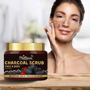 Phillauri Charcoal Body & Face Scrub Dead Skin & Tan Removal  Scrub