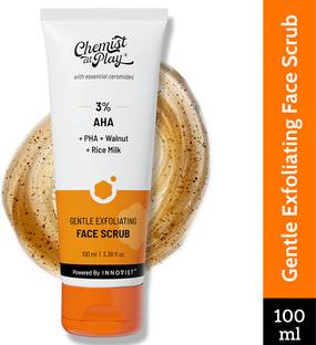Chemist at Play Gentle Exfoliating Face Scrub - Removes Dead Skin & Blackheads | Detan & Glow Scrub