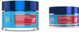 Blue Nectar Ayurvedic Brightening Face Scrub for Women with Kumkumadi Face Glowing Oil Scrub