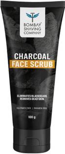 बॉम्बे शेविंग कंपनी Charcoal Face Scrub with Black Sand, Exfoliates skins & Removes Black Heads, Black, 100 g स्क्रब