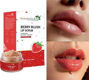 7days natural Lip scrub for dark tanned Lip Shine, Glossy, Soft With Moisturize  Scrub