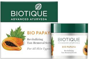BIOTIQUE PAPAYA TAN REMOVAL FACE SCRUB 75 GM PACK OF 1 Scrub