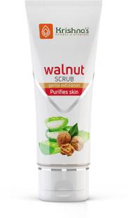 Krishna's Herbal & Ayurveda Walnut Scrub | Gentle Exfoliation | Purifies Skin Scrub