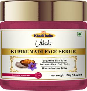 Utkrisht Khadi Kumkumadi Face Scrub- Gentle Exfoliation for Glowing Skin- Tan, Blackheads Scrub