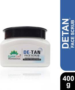 Crystal Care Premium De-Tan Face Scrub,Tan Removal Face Scrub for Glowing Skin Scrub For All Scrub