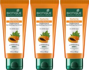 BIOTIQUE PAPAYA Tan Removal Brightening & Revitalizing (Buy 2 Get 1 Free) Face  Scrub