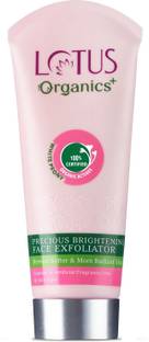 Lotus Organics+ Precious Brightening Face Exfoliator | Gentle For Soft & Radiant Skin Scrub