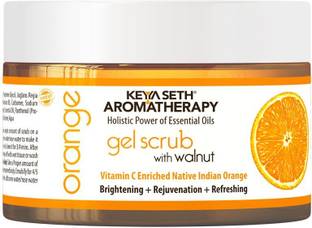 KEYA SETH AROMATHERAPY Orange Gel, Vitamin C, Natural Exfoliation, Brightening Face & Body Scrub