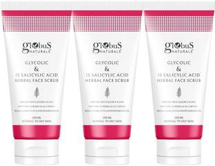 Globus Naturals Glycolic & 1% Salicylic Acid Herbal Anti Acne Face  Scrub