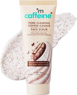 mCaffeine Coffee Cookie Face Scrub - Remove Blackheads, Detan & Glow with Walnut Scrub