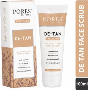 PORES BE PURE De-Tan Face Scrub | Blackhead, Tan Removal & Healthy Soft Smooth Skin | Scrub