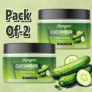 skengers Cucumber face scrub For Tan Removal Healthy&Glowing skin women&men Combo face Scrub