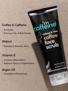 mCaffeine Face Scrub for D Tan, Helps in Skin Brightening and Remove Blackheads Scrub