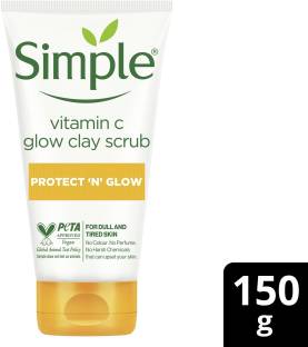 Simple Protect N Glow Vitamin C Glow Clay  Scrub