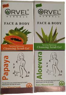 orvel Face And Body Cleansing Papaya & Alovera Scrub Gel-b33 Scrub