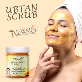 Newsio Ubtan Body Scrub with Turmeric Glowing Skin Cleanser Scrub For Deep Exfoliation Scrub