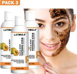 Latibule Face N body Scrub For Exfoliates Gently With Real Fruit Removes Dead Skin  Scrub