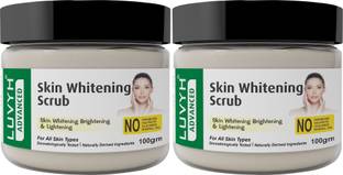 LUVYH Skin Whitening Scrub 200g (pack of 2) Brightening, Instant Natural Glow Scrub
